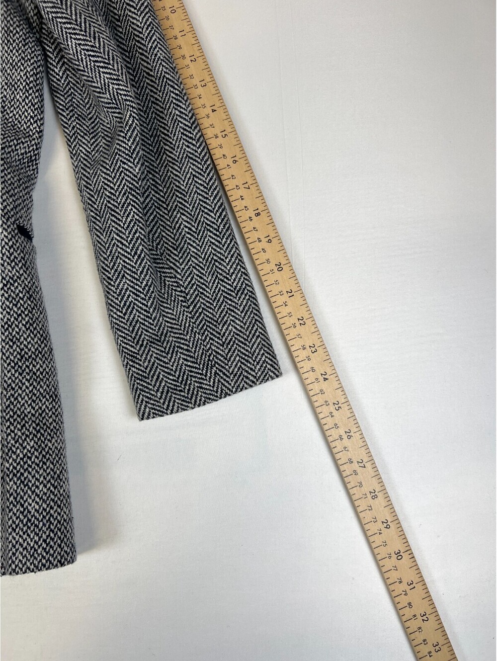 Laura Jefferies Wool Blend Herringbone Blazer Jacket Womens Small Vintage USA - Picture 9 of 9